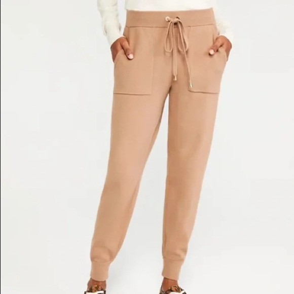 New ANN TAYLOR The Sweater Jogger Pant Tan XXL 557009 - Picture 1 of 13